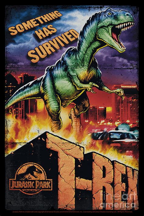Jurassic Park Lost World Rex In The City Digital Art By Elijah Monahan Fine Art America
