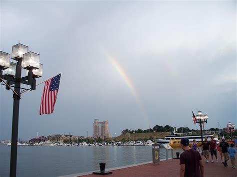 Double Rainbow At Baltimores Inner Harbor Baltimore Inner Harbor