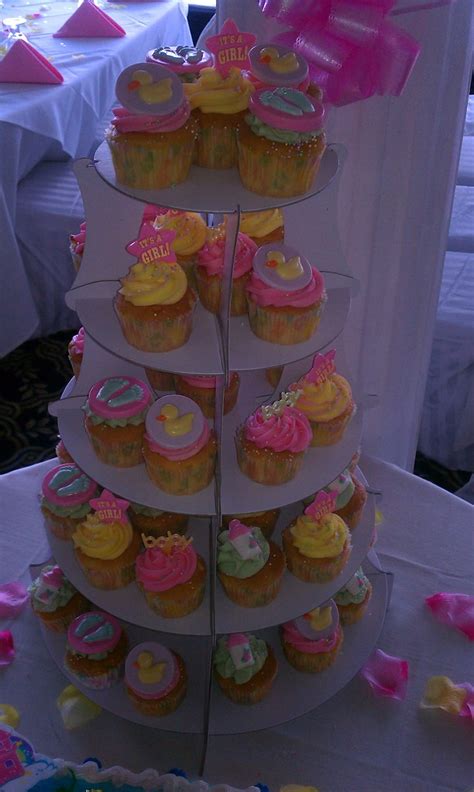 Baby Girl Baby Shower Cupcake Tower Assorted Cupcakes With Flickr