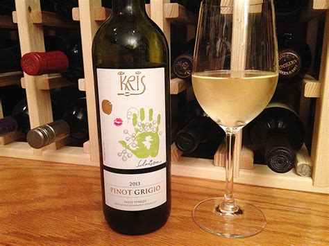 Each glass comes with a drink recipe written on the bottom. Kris Pinot Grigio Delle Venezie 2013 - Gus Clemens on Wine