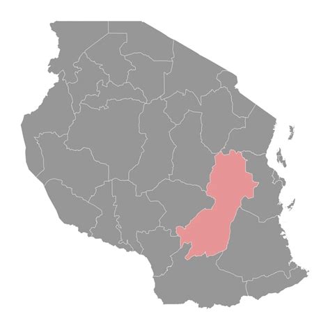 Premium Vector Morogoro Region Map Administrative Division Of