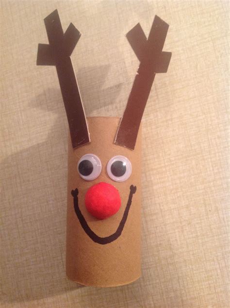 Christmas Toilet Roll Reindeer Новый год