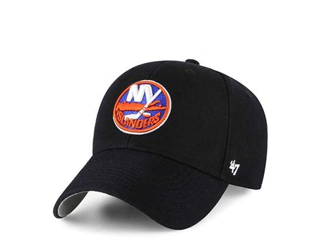 47brand New York Islanders Mvp Black Strapback Cap Topperzstorech