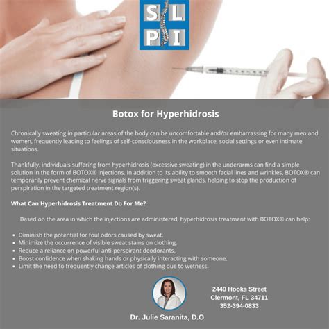 Botox For Hyperhidrosis Now Available South Lake Pain Institute Pain