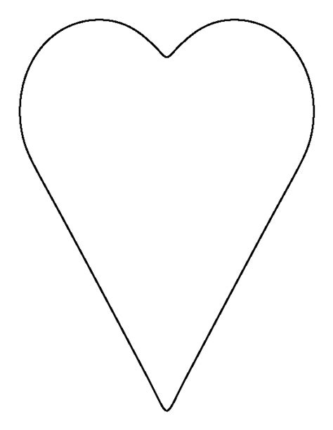 Printable Long Heart Template