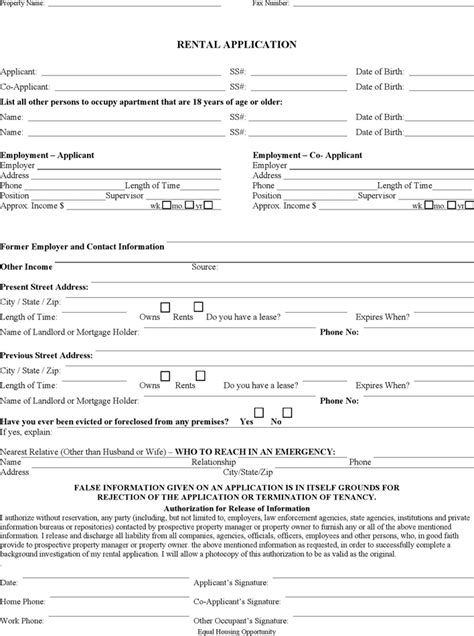 Free Missouri Rental Application Form Pdf 142kb 1 Pages
