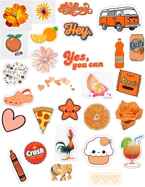 Orange Stickers Tumblr Aesthetic Cute Sayings Overlay Edit Crush Soda