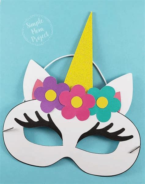 Click On This Post For Diy Free Printable Unicorn Mask Templates Watch
