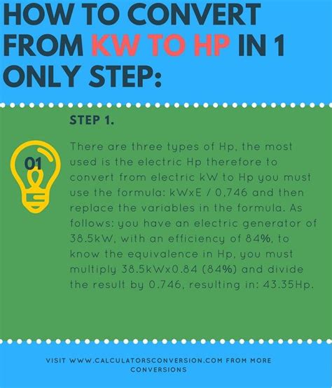 It converts units from horsepower (hp) to kilowatt (kw) or vice versa with a metric conversion table. kW to HP - Convert, calculator, example, chart and formula