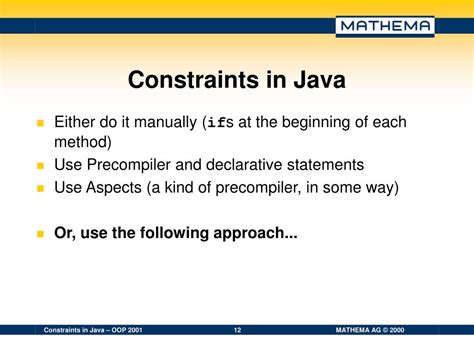 Ppt Constraints In Java Powerpoint Presentation Free Download Id