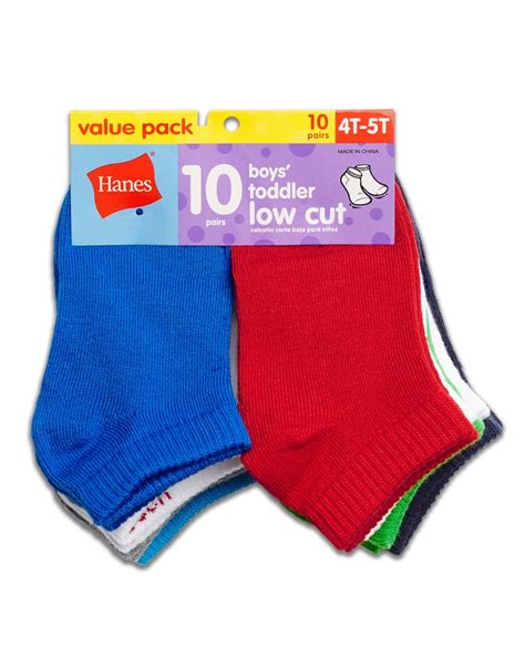 Hanes Boys Toddler Low Cut Socks