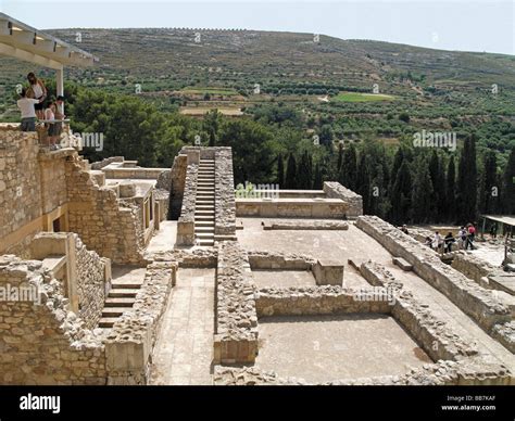 Knossos Labyrinth Greece Crete Stock Photo Alamy