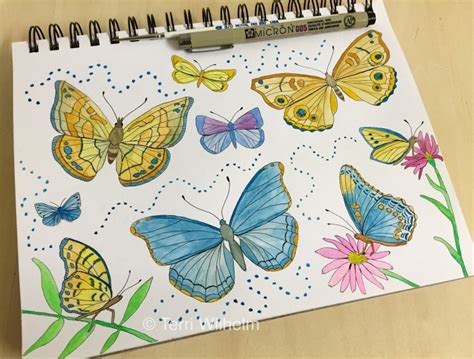 Week 23 Animal Art Series Butterflies Terris Notebook