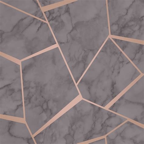 Fine Decor Metallic Geometric Plain Marble Wallpaper