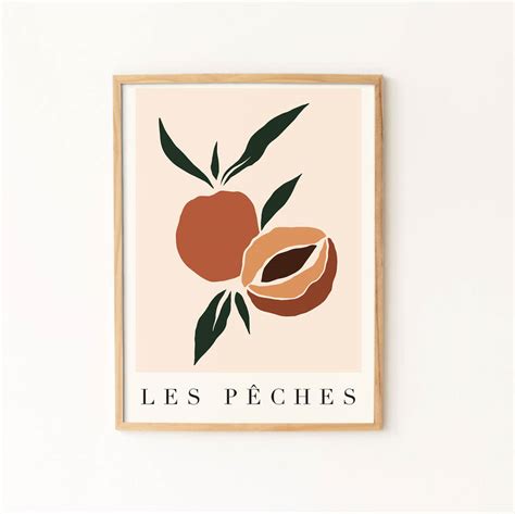 Peaches Art Print By Paper Cloud London
