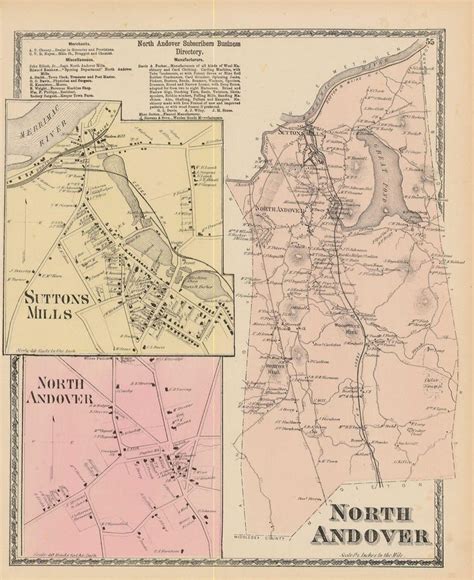 North Andover Massachusetts Wikipedia Old Map Map Unique Maps