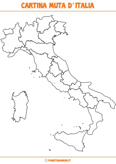 Cartina Muta Fisica E Politica Dell Italia Da Stampare Mappa Dell My