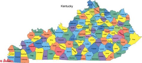 Kentucky Powerpoint Map Counties