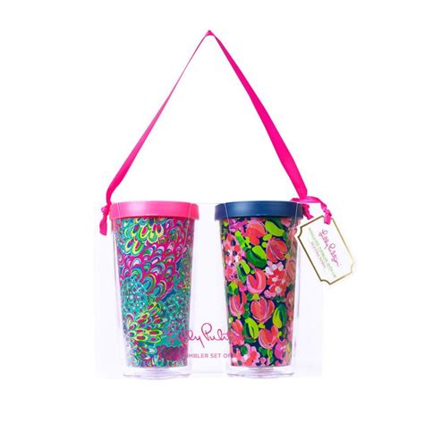 Lilly Pulitzer Insulated Tumbler With Lid Set Wild Confetti Lillys