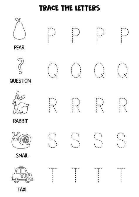Learning Alphabet Tracing Letters Black And White Worksheet 4863037