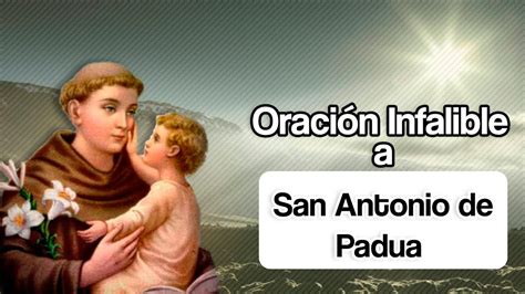 Oracion Infalible A San Antonio De Padua Youtube