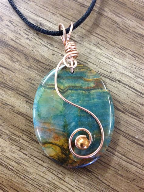 Wire Wrapped Stone Jewelry Diy Wire Jewelry Wire Pendant Pendant