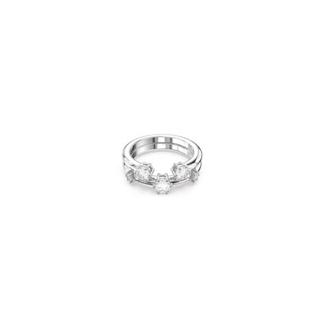 Swarovski Constella Set Round Cut White Rhodium Plated Ring 5640963
