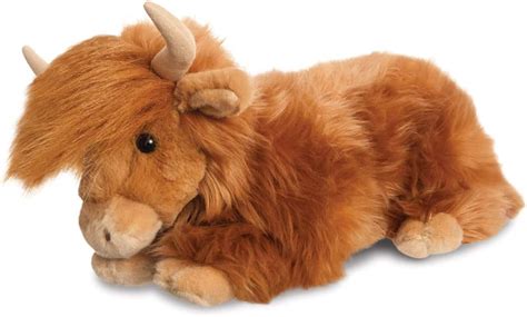 Aurora 61362 Luxe Boutique Bruce Highland Cow 16in Soft Toy Brown