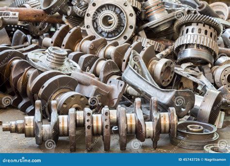 Old Machine Parts In Second Hand Machinery Shop Stock Photo Image Of