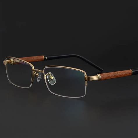 vazrobe wood gold glasses frame men luxury brand wooden eyeglasses for male myopia diopter