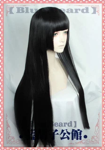 anime hell girl jigoku shoujo enma ai cosplay wig black long straight hair wigs 30 10 picclick