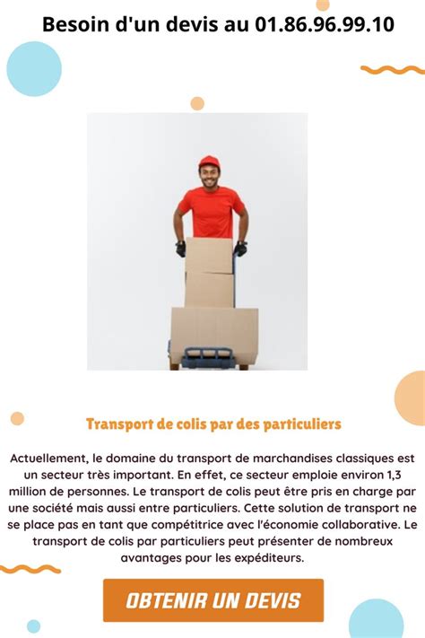 Transport De Colis Par Des Particuliers Transport Transporteur Secteur