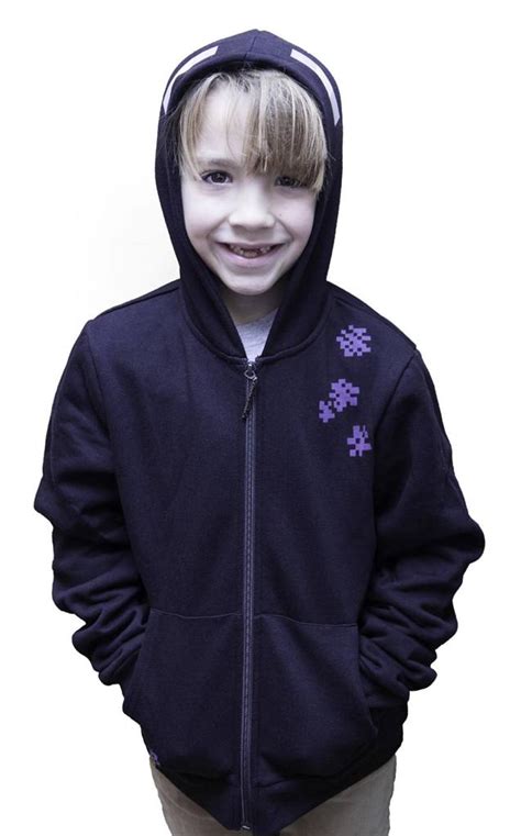 Official Licensed Minecraft Enderman Youth Zip Up Hoodie Sizes S M L