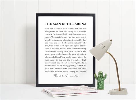 The Man In The Arena Printable Free 2023 Calendar Printable
