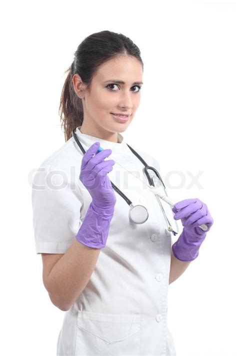 Beautiful Nurse In Elegant Gloves