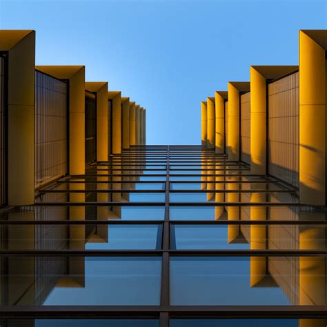 Modern Architecture Wallpaper 4k Look Up Reflection