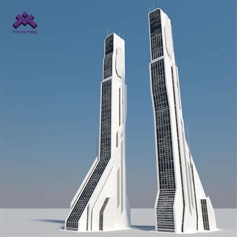 Futuristic Sci Fi Skyscraper Building Dwg Sci Fi Architecture