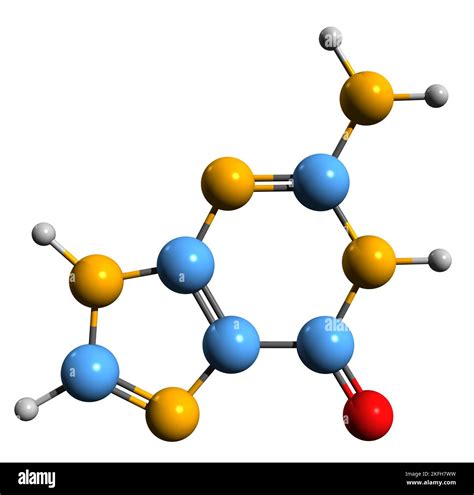 3d Image Of Guanine Skeletal Formula Molecular Chemical Structure Of Nucleobase 2