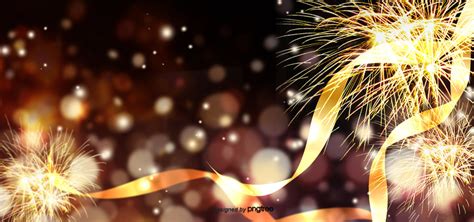 Festive Celebration Background With Fireworks And Stars Ribbons