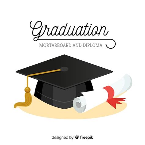 Premium Vector Graduation Cap And Diploma With Flat Design