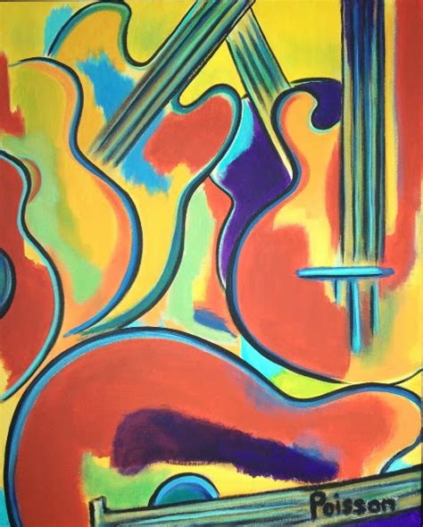 Daily Painters Abstract Gallery Contemporary Pop Art Guitar Painting