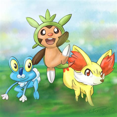 Chespin Froakie And Fennekin By Gkenzo On Deviantart