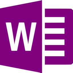 Purple microsoft word icon - Free purple office icons
