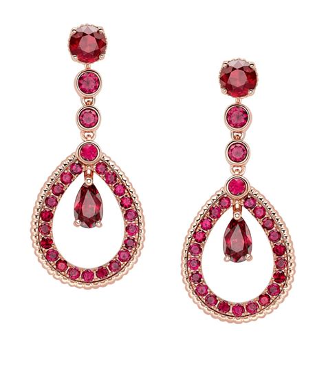Fabergé Rose Gold And Ruby Colours Of Love Earrings Harrods Us