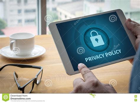 Privacy Policy Private Security Protection Stock Image Image Of