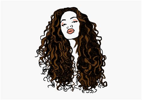 Curly Hair Silhouette Png