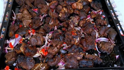 How To Grill Goat Meat With Oven Spicy Goat Meat Youtube