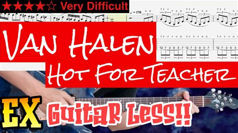 Van Halen Hot For Teacher Intro Ex 【bpm 150~240 Gt Tab】 Youtube