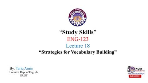 Strategies For Vocabulary Building Ppt