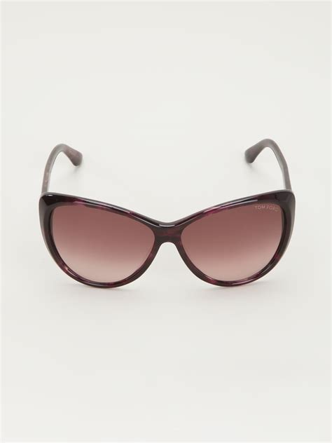 Tom Ford Cat Eye Sunglasses In Brown Lyst